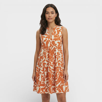 Vestido Mujer Estampado Escote en V