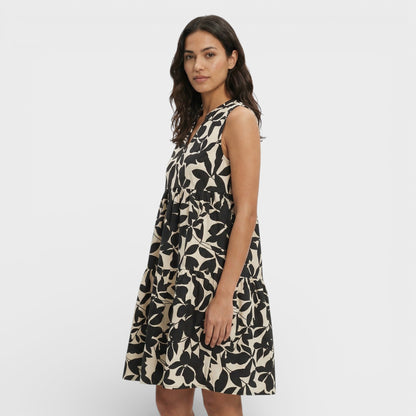 Vestido Mujer Estampado Escote en V