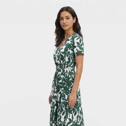 Vestido Mujer Estampado Escote en V