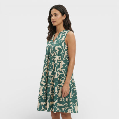 Vestido Mujer Estampado Escote en V