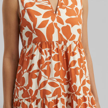Vestido Mujer Estampado Escote en V