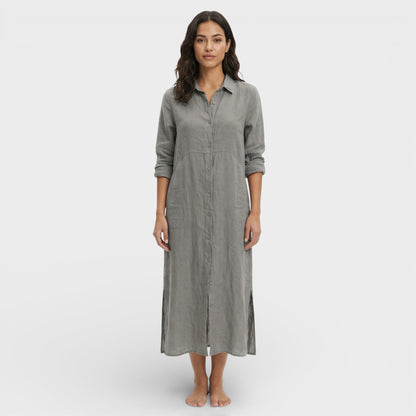 Vestido Maxi Mujer Camisero Holgado