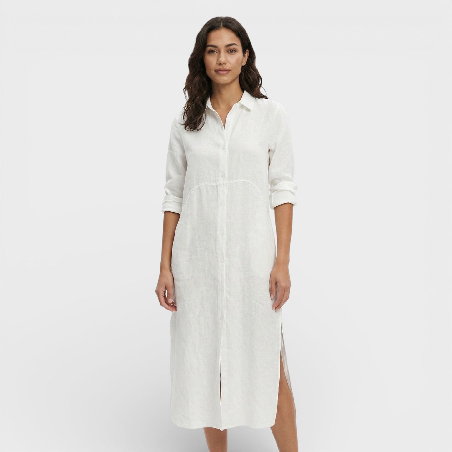 Vestido Maxi Mujer Camisero Holgado
