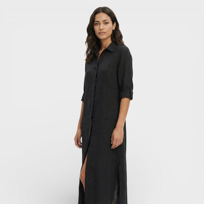 Vestido Maxi Mujer Camisero Holgado