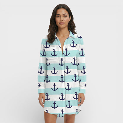 Vestido Camisero Mujer Largo con Botones