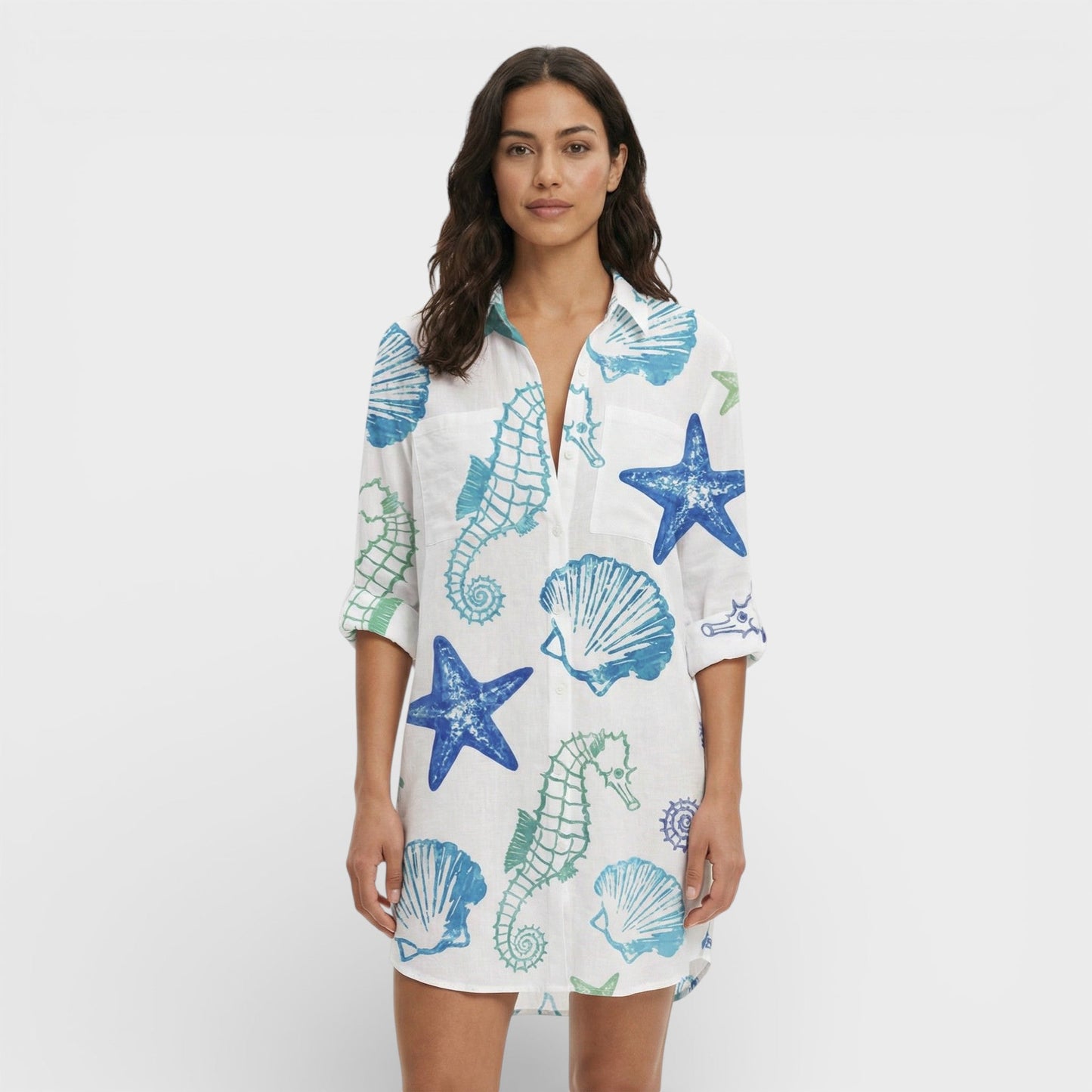 Vestido Camisero Mujer Largo con Botones
