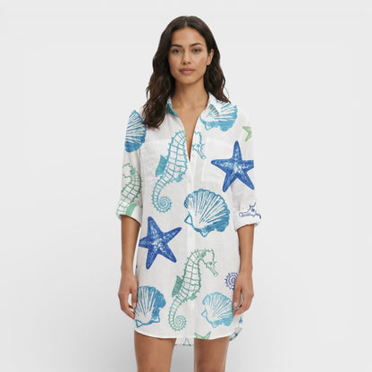 Vestido Camisero Mujer Largo con Botones