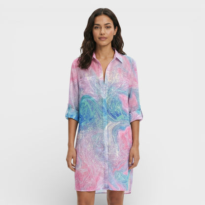 Vestido Camisero Mujer Largo con Botones