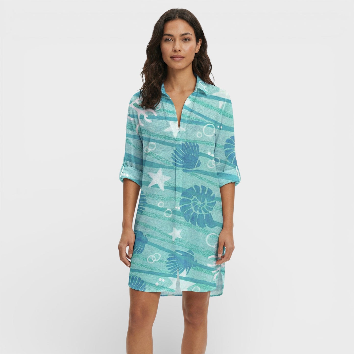 Vestido Camisero Mujer Largo con Botones