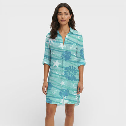 Vestido Camisero Mujer Largo con Botones