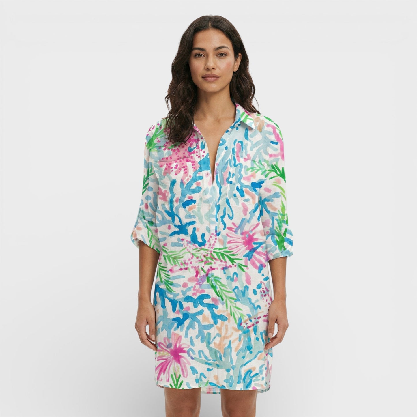 Vestido Camisero Mujer Largo con Botones