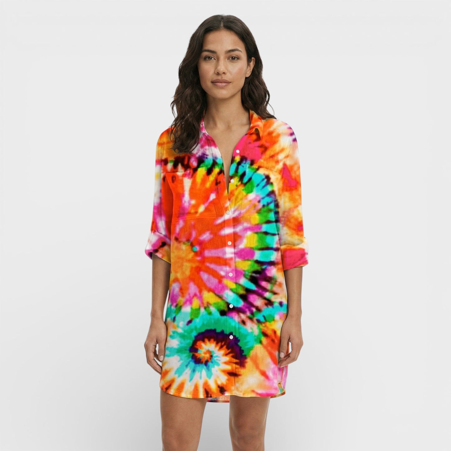 Vestido Camisero Mujer Largo con Botones