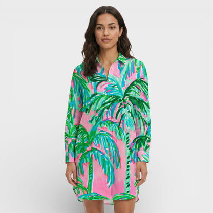 Vestido Camisero Mujer Largo con Botones