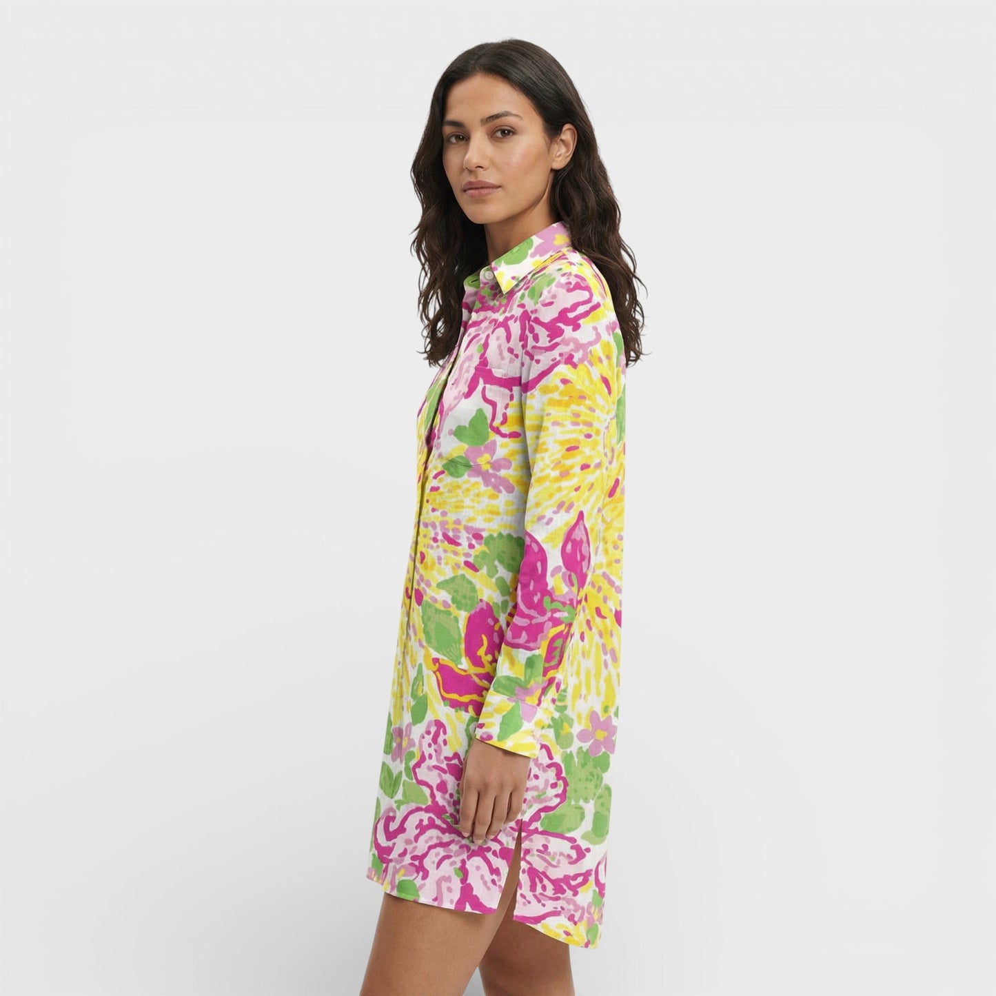 Vestido Camisero Mujer Largo con Botones