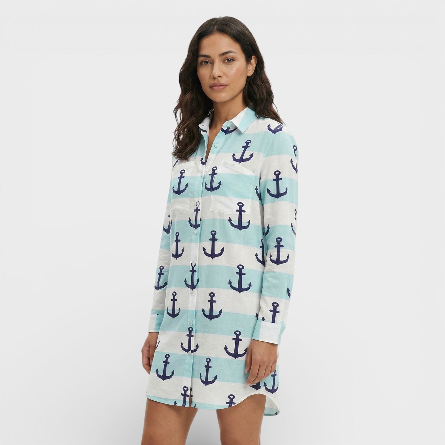 Vestido Camisero Mujer Largo con Botones