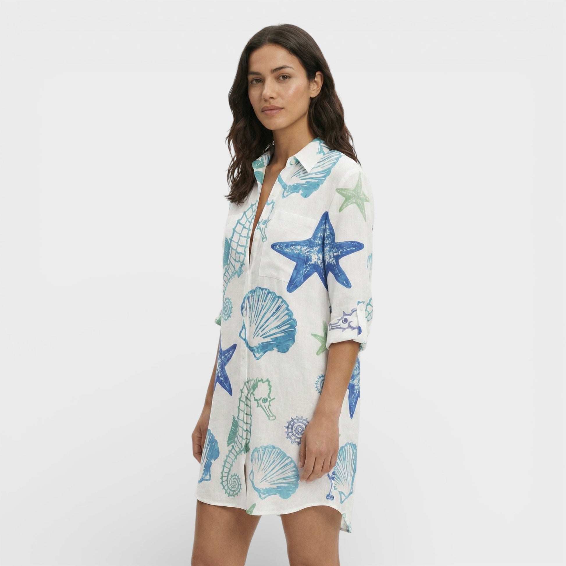 Vestido Camisero Mujer Largo con Botones - Mavetta