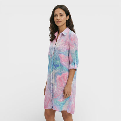 Vestido Camisero Mujer Largo con Botones