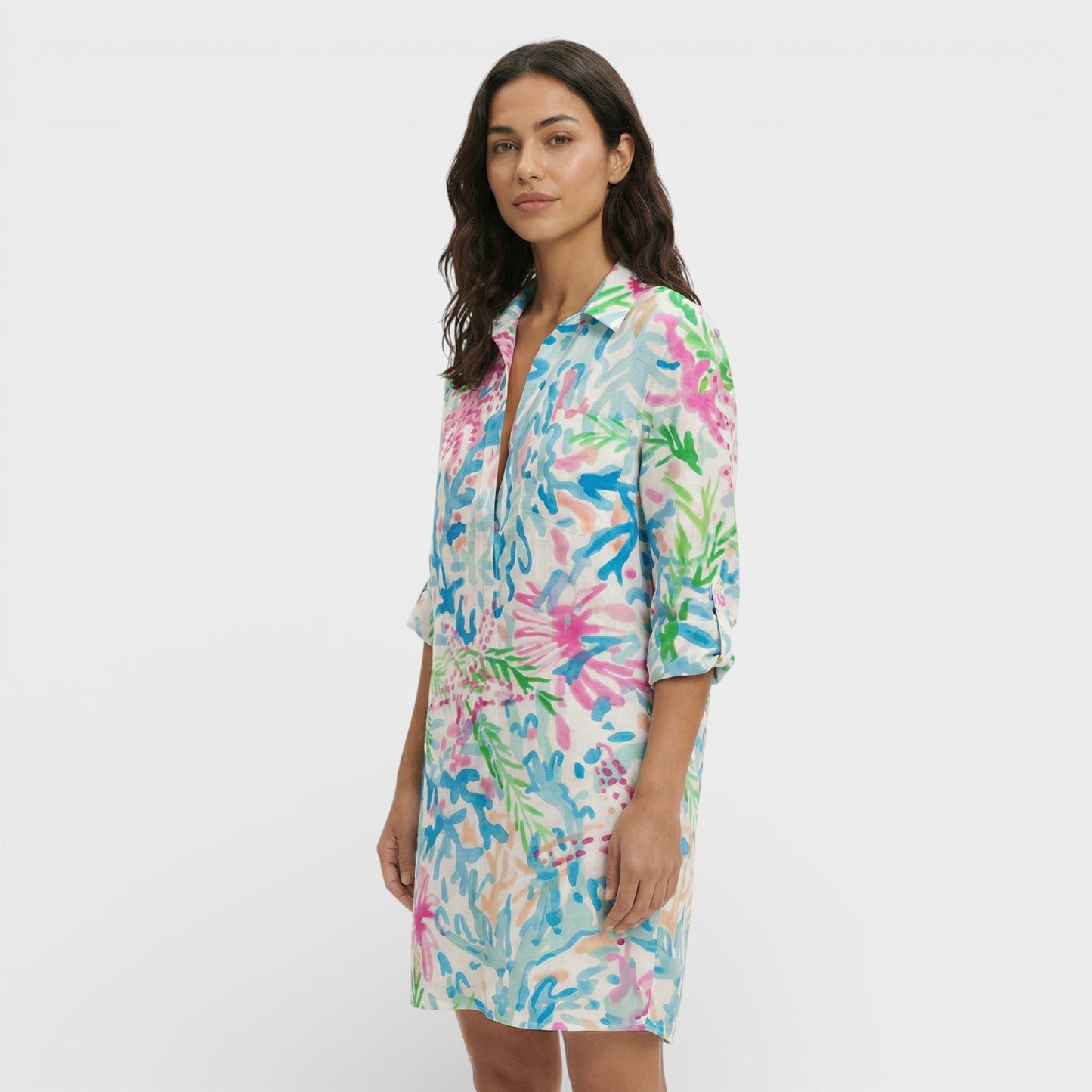Vestido Camisero Mujer Largo con Botones