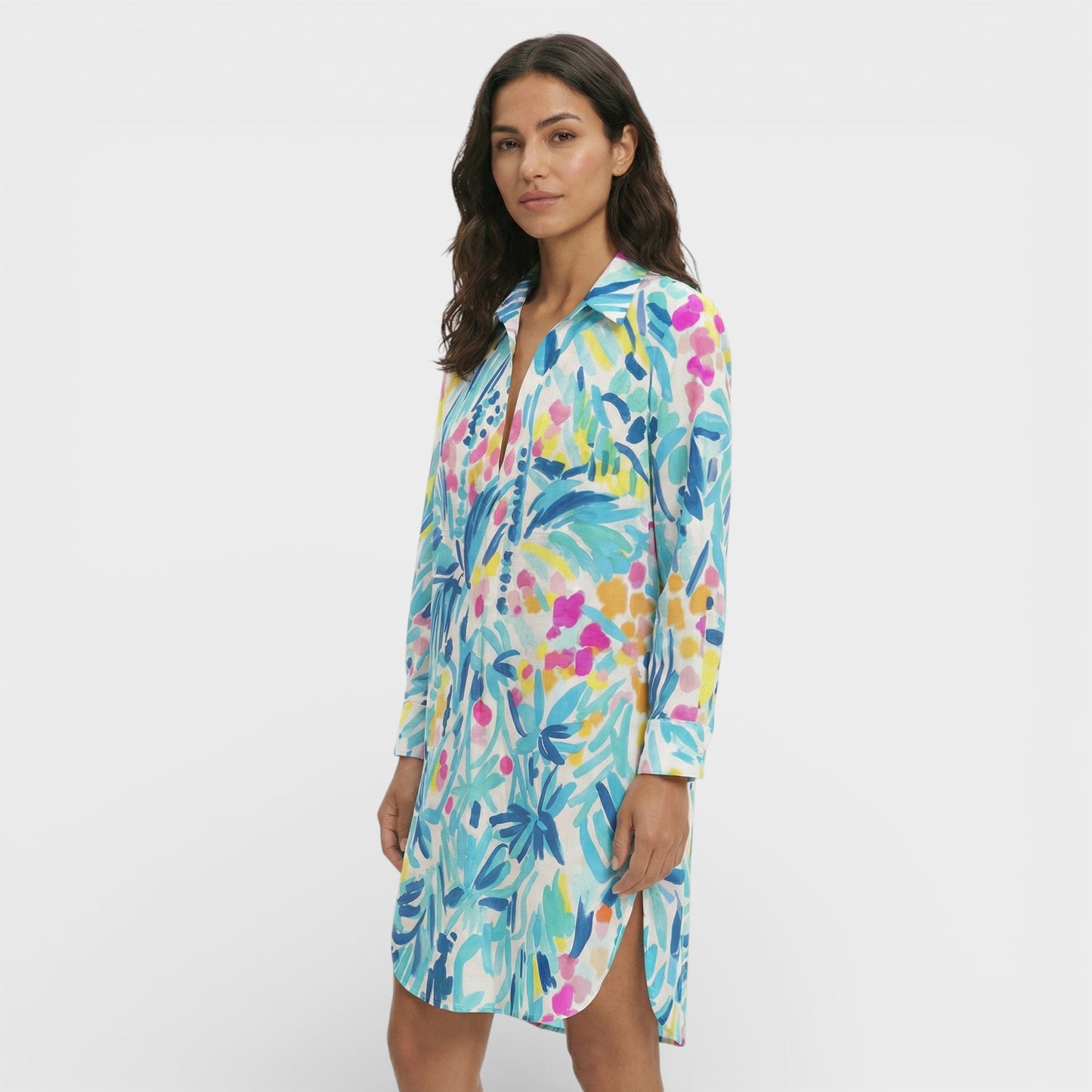 Vestido Camisero Mujer Largo con Botones