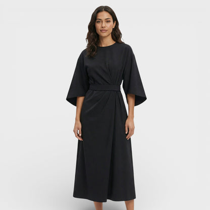 Vestido Elegante Mangas Farol - Mavetta