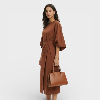 Vestido Elegante Mangas Farol