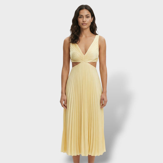 Vestido Midi Plisado Elegante Mujer - Mavetta