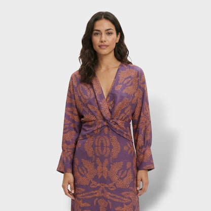 Vestido Midi Floral Elegante Mujer