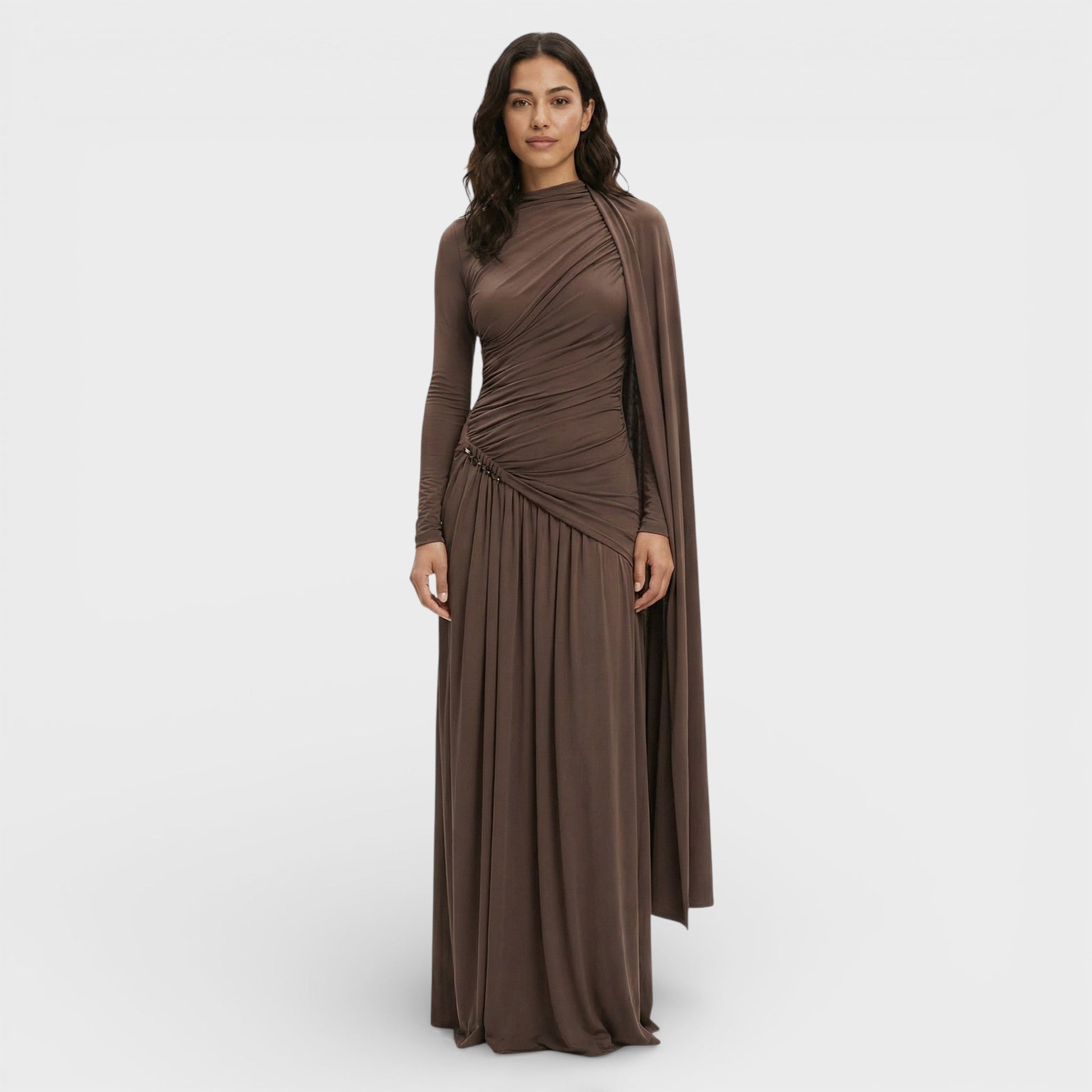 Vestido Largo Elegante Plisado - Mavetta