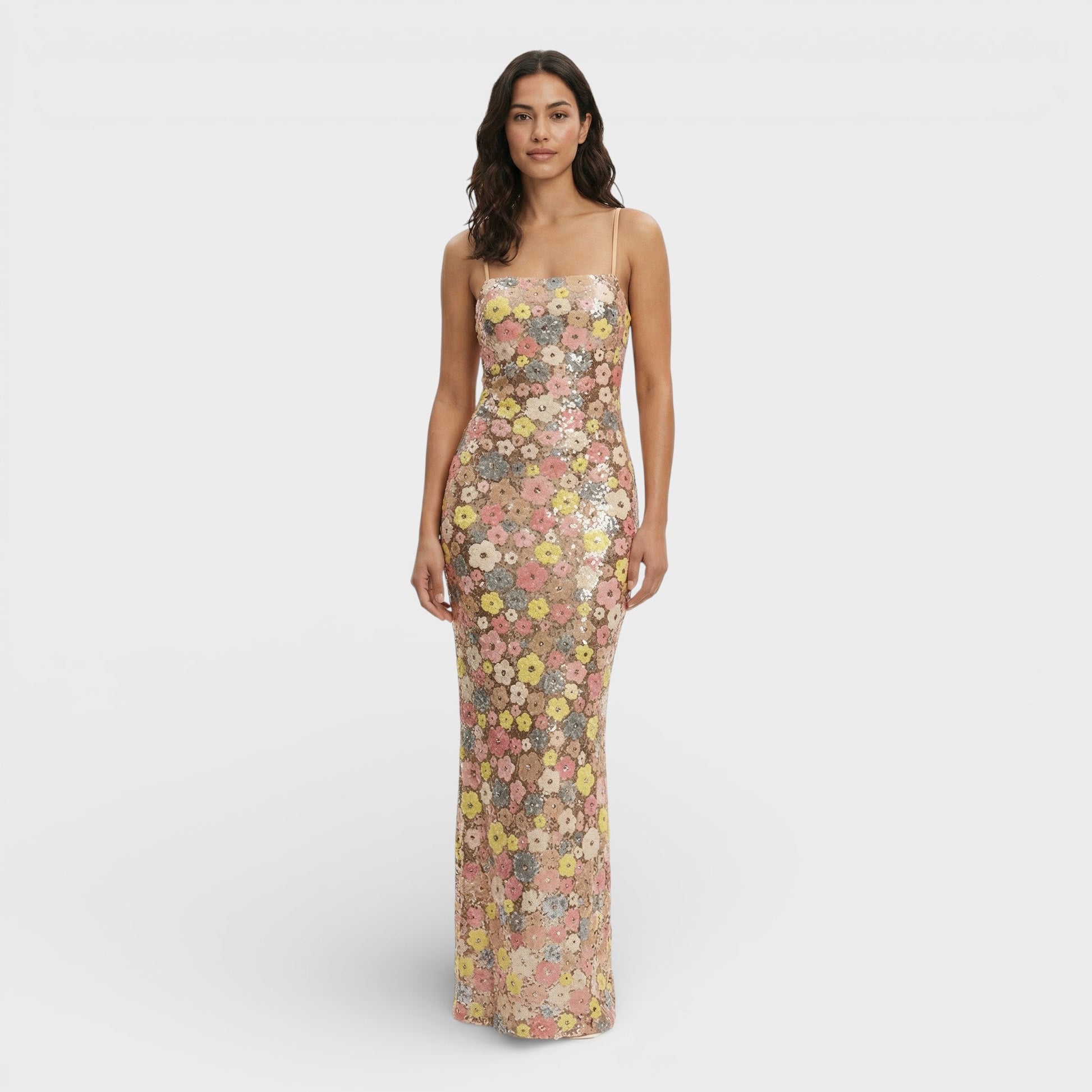 Vestido Largo Lentejuelas Sin Tirantes - Mavetta