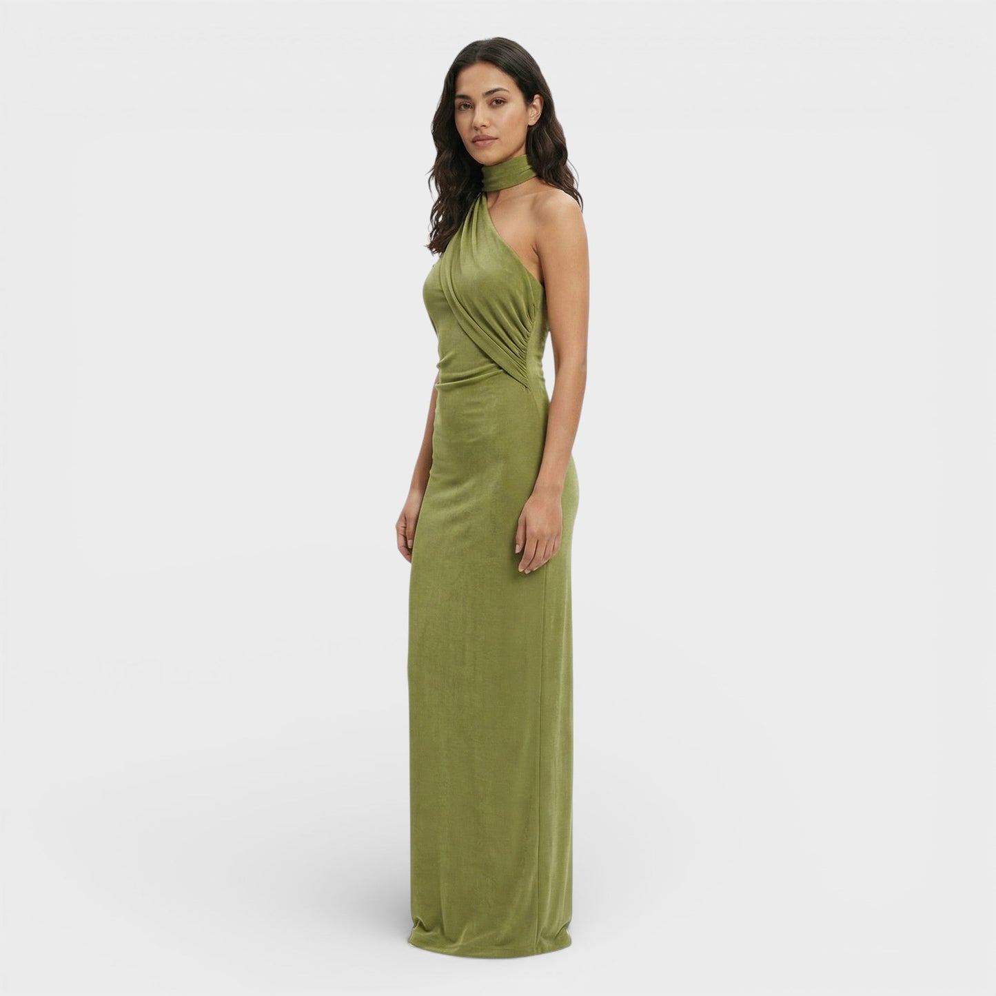 Vestido Maxi Halter Espalda Descubierta - Mavetta