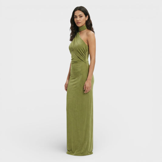 Vestido Maxi Halter Espalda Descubierta - Mavetta