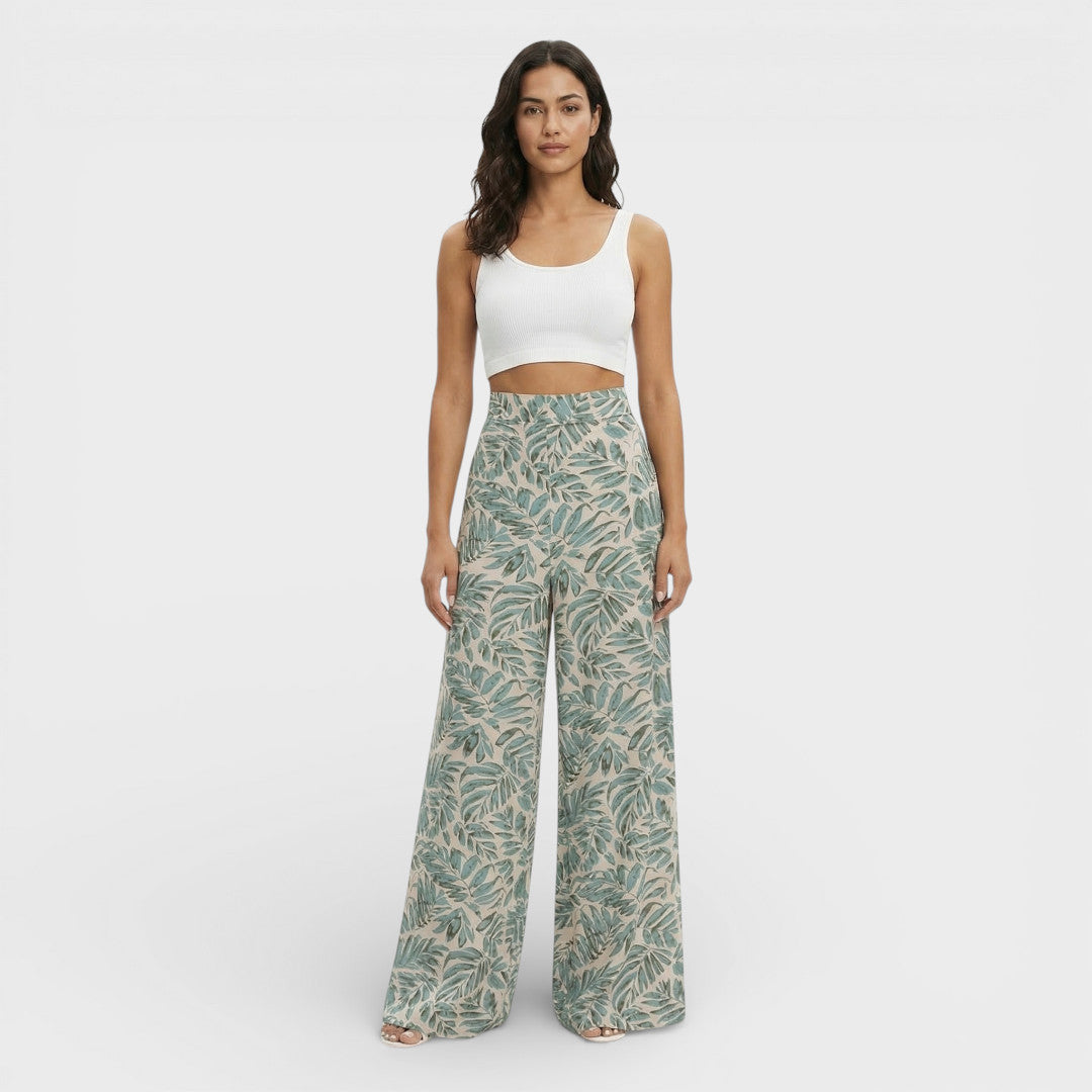 Pantalones Palazzo Mujer Tela Ligera Corte Amplio - Mavetta