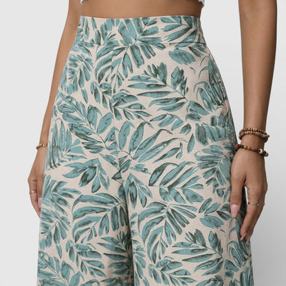 Pantalones Palazzo Mujer Tela Ligera Corte Amplio