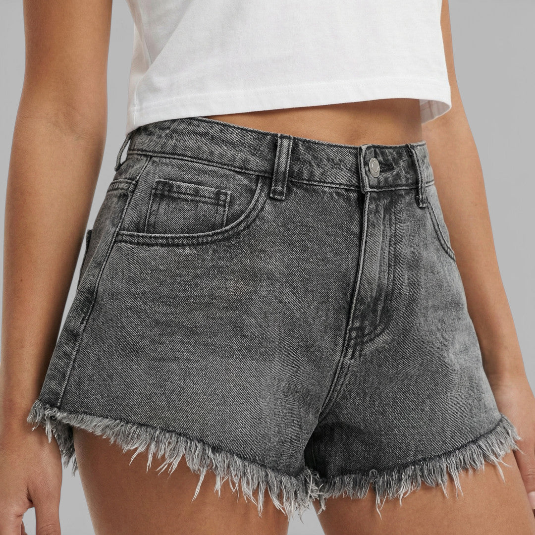 Pantalones Cortos Mujer Denim Ajuste Regular