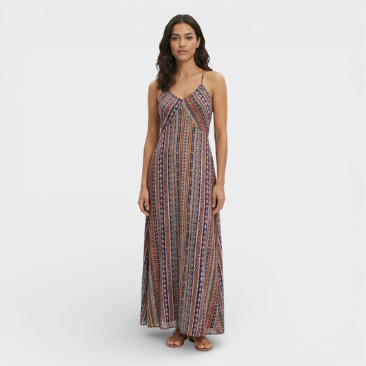 Vestido Largo Bohemio Estampado Étnico - Mavetta