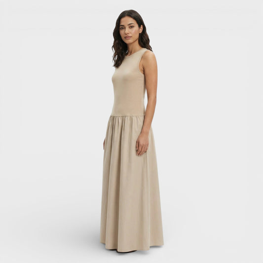 Vestido Largo Negro Ajustado Mujer - Mavetta