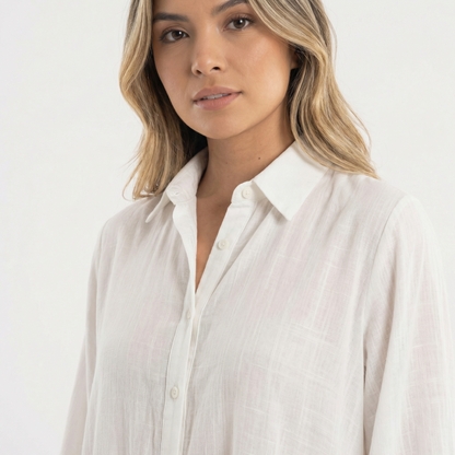 Vestido Largo Mujer Algodón Lino Minimalista
