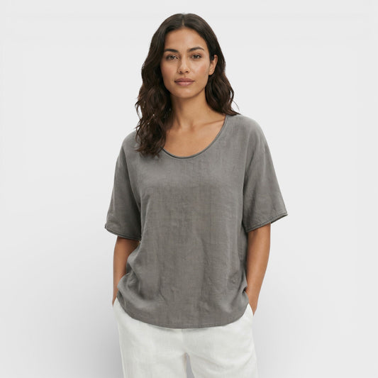 Camiseta Holgada Mujer Escote Pico - Mavetta