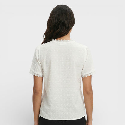 Blusa Mujer de Textura Escote en Pico