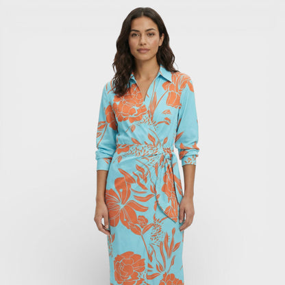 Vestido Maxi Mujer Cruzado de Tela Ligera