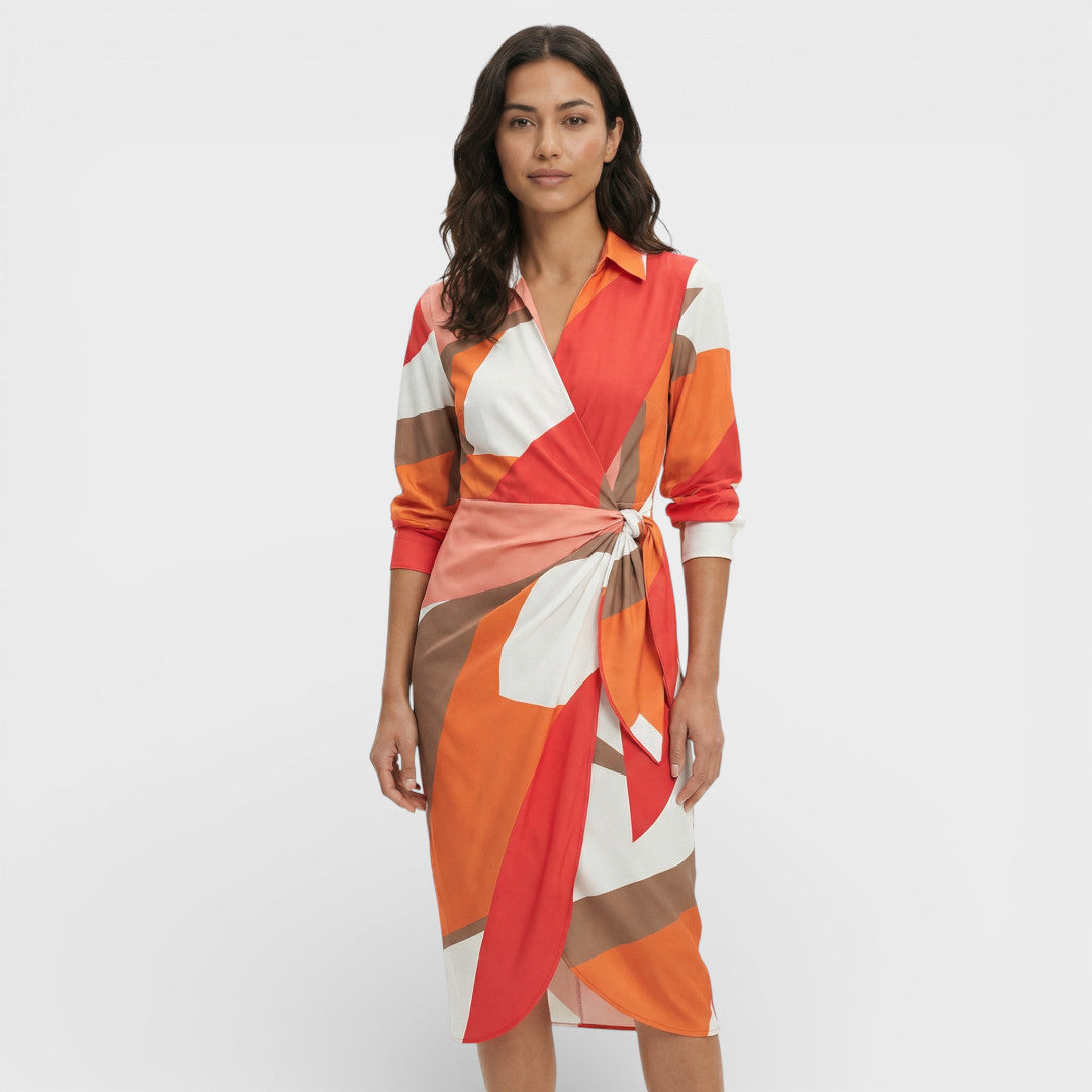 Vestido Maxi Mujer Cruzado de Tela Ligera