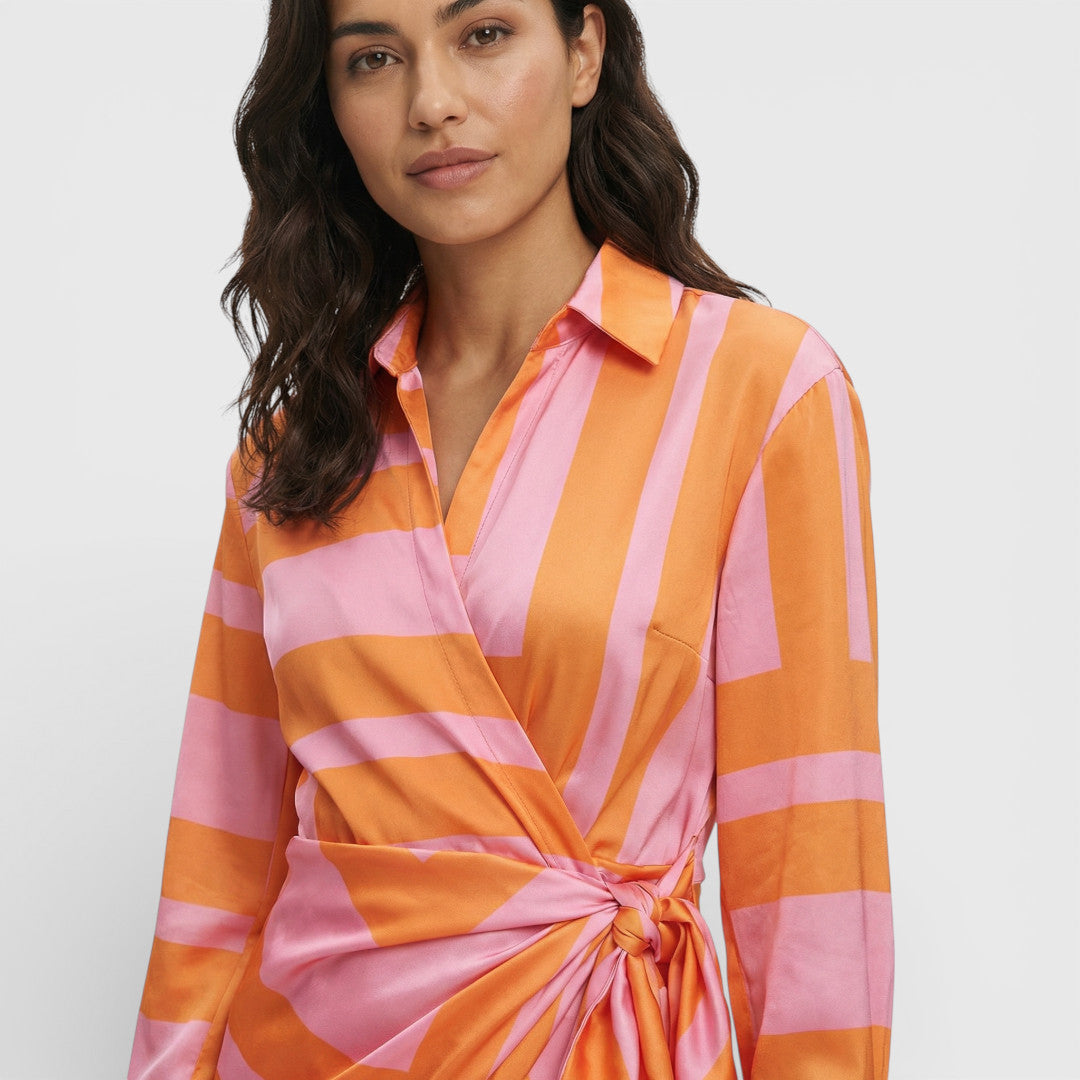 Vestido Maxi Mujer Cruzado de Tela Ligera