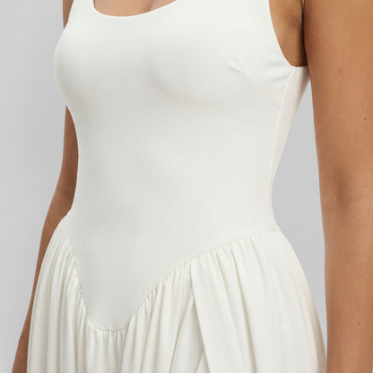 Vestido Largo Mujer Drapado Ajustado