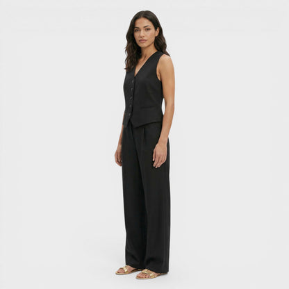 Conjunto Mujer Chaleco Oficina Pantalón Recto