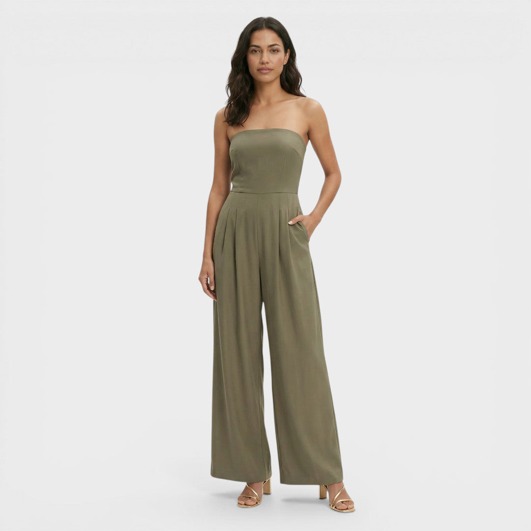 Mono Mujer Bandeau Tejido Suelto Pierna Ancha
