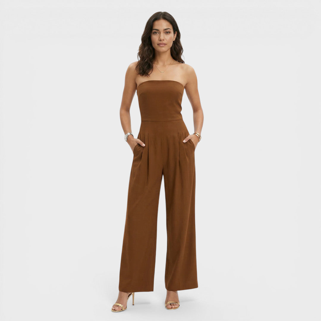 Mono Mujer Bandeau Tejido Suelto Pierna Ancha