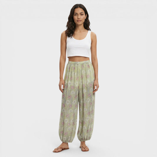 Pantalones Mujer Estampado Floral Pierna Ancha - Mavetta