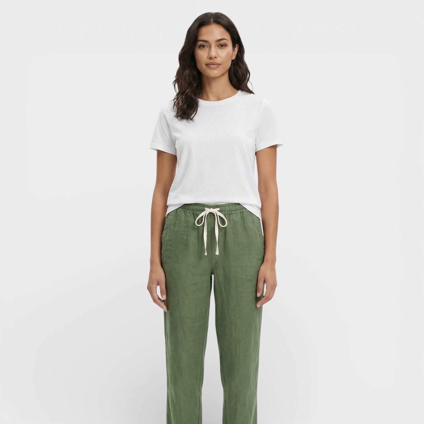 Pantalones Mujer Holgados Algodón Cintura Elástica