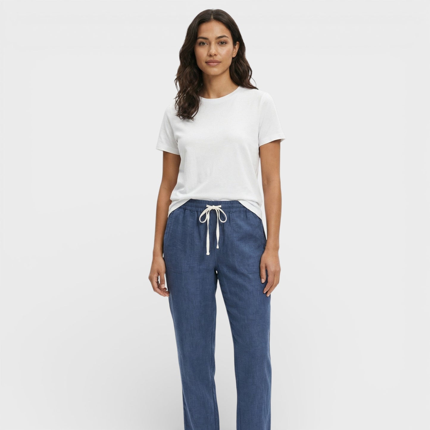 Pantalones Mujer Holgados Algodón Cintura Elástica