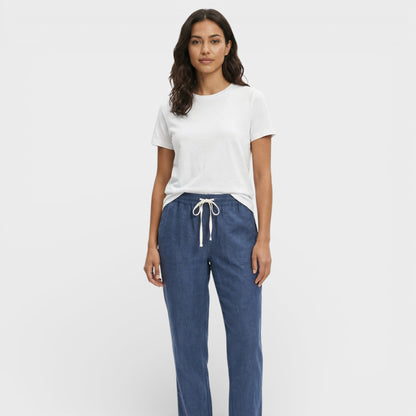 Pantalones Mujer Holgados Algodón Cintura Elástica